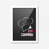 Quadro Decorativo I Love Cooking 45cmx33cm Los Quadros Branco