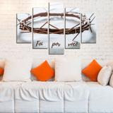 Quadro decorativo Jesus Cristo Foi Por Voce em mdf - Rcs decorações