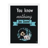 Quadro Decorativo Jon Snow Game of Thrones 33x45cm - Cantaki