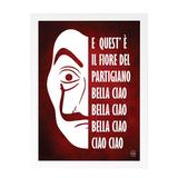 Quadro Decorativo La Casa de Papel Música Bella Ciao 33x45cm - Cantaki