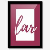 Quadro Decorativo Lar I 45cmx33cm Los Quadros Preto