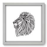 Quadro Decorativo - Leão - 33cm x 33cm - 214qdsb - Allodi