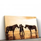 Quadro Decorativo Love Horses 100x50cm Sala ou Quarto - Artplex