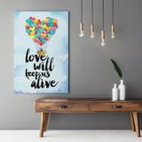 Quadro Decorativo Love Will Keep Us Alive Frase Para Quaro Tela Grande 120x80 - Bimper