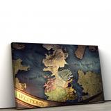 Quadro Decorativo Mapa Game of Thrones 100x50cm - Artplex