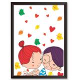 Quadro Decorativo - Namorandinho no parque - 34x24cm - Cool art
