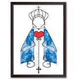 Quadro Decorativo - Nossa senhara manto (azul) - 25x19cm - Cool art