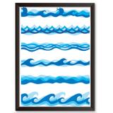 Quadro Decorativo - Ondas, ondas e ondas - 25x19cm - Cool art