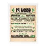 Quadro Decorativo Oração do Pai Nosso 24x33cm - Cantaki