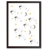 Quadro Decorativo - Ovelhinhas Brancas - 25x19cm - Cool art