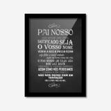 Quadro Decorativo Pai Nosso 45cmx33cm Los Quadros Preto