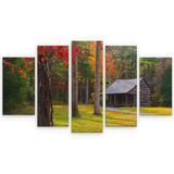 Quadro decorativo Paisagem Casa de campo em mdf - Rcs decorações