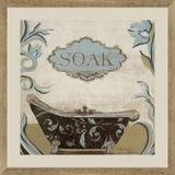 Quadro Decorativo para Lavabo com Moldura na Cor Prata Envelhecida Soak 40x40cm - Decore pronto