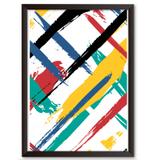 Quadro Decorativo - Pinceladas Abstratas - 46x34cm - Cool art