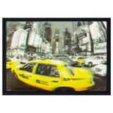 Quadro Decorativo Poster 3D Táxi Amarelo de Nova York 70x50cm - Decore pronto