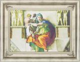 Quadro Decorativo Religioso Obra de Arte Sibila Delfica de Michelangelo 90x70cm - Decore pronto