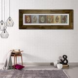 Quadro Decorativo Rústico Folhas New Leaf Panel 120x40cm - Decore pronto
