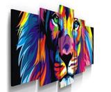 Quadro Decorativo Sala Quarto Escritório Leão Colorido - Delest