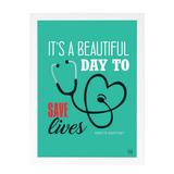 Quadro Decorativo Save Lives Greys Anatomy 24x33cm - Cantaki