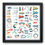 Quadro Decorativo - Setas - 33cm x 33cm - 088qndbp - Allodi