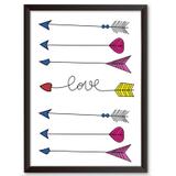 Quadro Decorativo - Setas Traços e Cores - 34x24cm - Cool art