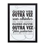 Quadro Decorativo Seu Olhinhos de Noite Serena - Chaves 33x45cm - Cantaki