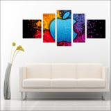 Quadro Decorativo Steve Jobs Apple Informática Mosaico Moderno 5 Peças T3 - Vital