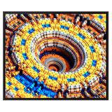 Quadro Decorativo Tela Impressa Emoldurada Abstrato Fractal 95x80cm - Decore pronto