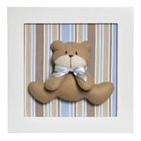 Quadro Decorativo Urso Quarto Bebê Infantil Menino - Potinho de mel