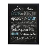 Quadro Decorativo Versículo Cantares 8:7 33x45cm - Cantaki