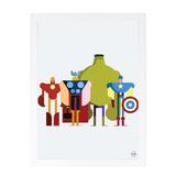 Quadro Decorativo Vingadores Minimalista 24x33cm - Cantaki