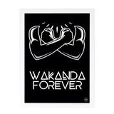 Quadro Decorativo Wakanda Forever Pantera Negra 24x33cm - Cantaki