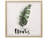Quadro em Canvas Estampado Verde e Branco - Mart