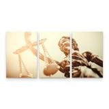 Quadro Escritório Advocacia Deusa Justiça Mosaico 3 Telas - Bimper