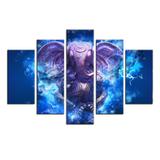 Quadro Ganesha azul em mdf - Rcs decorações