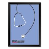 QUADRO GREYS ANATOMY - TAMANHO A2 - Moldura Preta Com Acrílico - Pôster no quadro