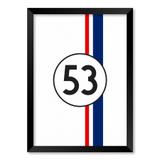 QUADRO HERBIE 53 - TAMANHO A3 - Moldura Preta Sem Acrílico - Pôster no quadro