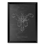 QUADRO HOUSE GREYJOY GAME OF THRONES - TAMANHO A4 - Moldura Preta Sem Acrílico - Pôster no quadro