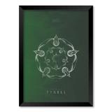 QUADRO HOUSE TYRELL GAME OF THRONES - TAMANHO A3 - Moldura Preta Sem Acrílico - Pôster no quadro
