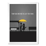 QUADRO HOW I MET YOUR MOTHER - TAMANHO A2 - Moldura Branca Com Acrílico - Pôster no quadro