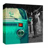 Quadro Impressão Digital Kombi Azul 30x30cm Uniart