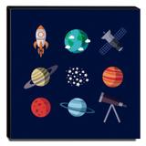 Quadro Infantil Espaço Canvas 30x30cm-INF301 - Lubrano decor