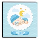 Quadro Infantil Maternidade Baby Boy Canvas 30x30cm-INF147 - Lubrano decor