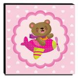 Quadro Infantil Ursinho Canvas 30x30cm-INF221 - Lubrano decor