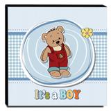 Quadro Infantil Ursinho Canvas 30x30cm-INF69 - Lubrano decor