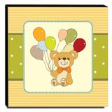 Quadro Infantil Ursinho Canvas 30x30cm-INF70 - Lubrano decor