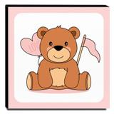 Quadro Infantil Ursinho Love Canvas 30x30cm-INF201 - Lubrano decor