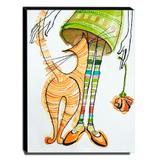 Quadro Infantil Vintage Gato Canvas 40x30cm-INF503 - Lubrano decor