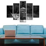 Quadro jack daniels preto e branco em mdf - Rcs decorações