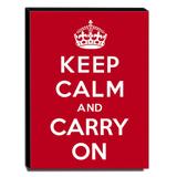Quadro Keep Calm And Carry On Canvas 40x30cm-KCA01 - Lubrano decor